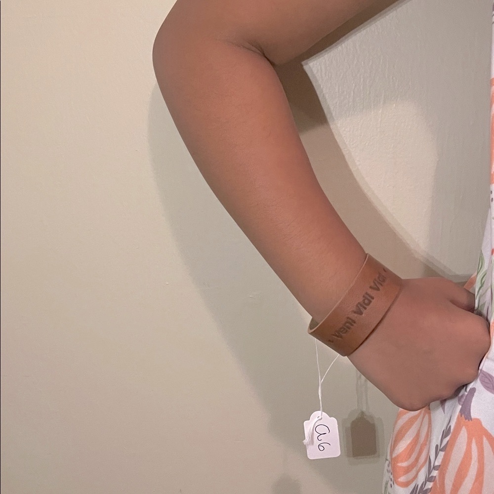Veni Vidi Vici Brown Leather Bracelet (Item A6)